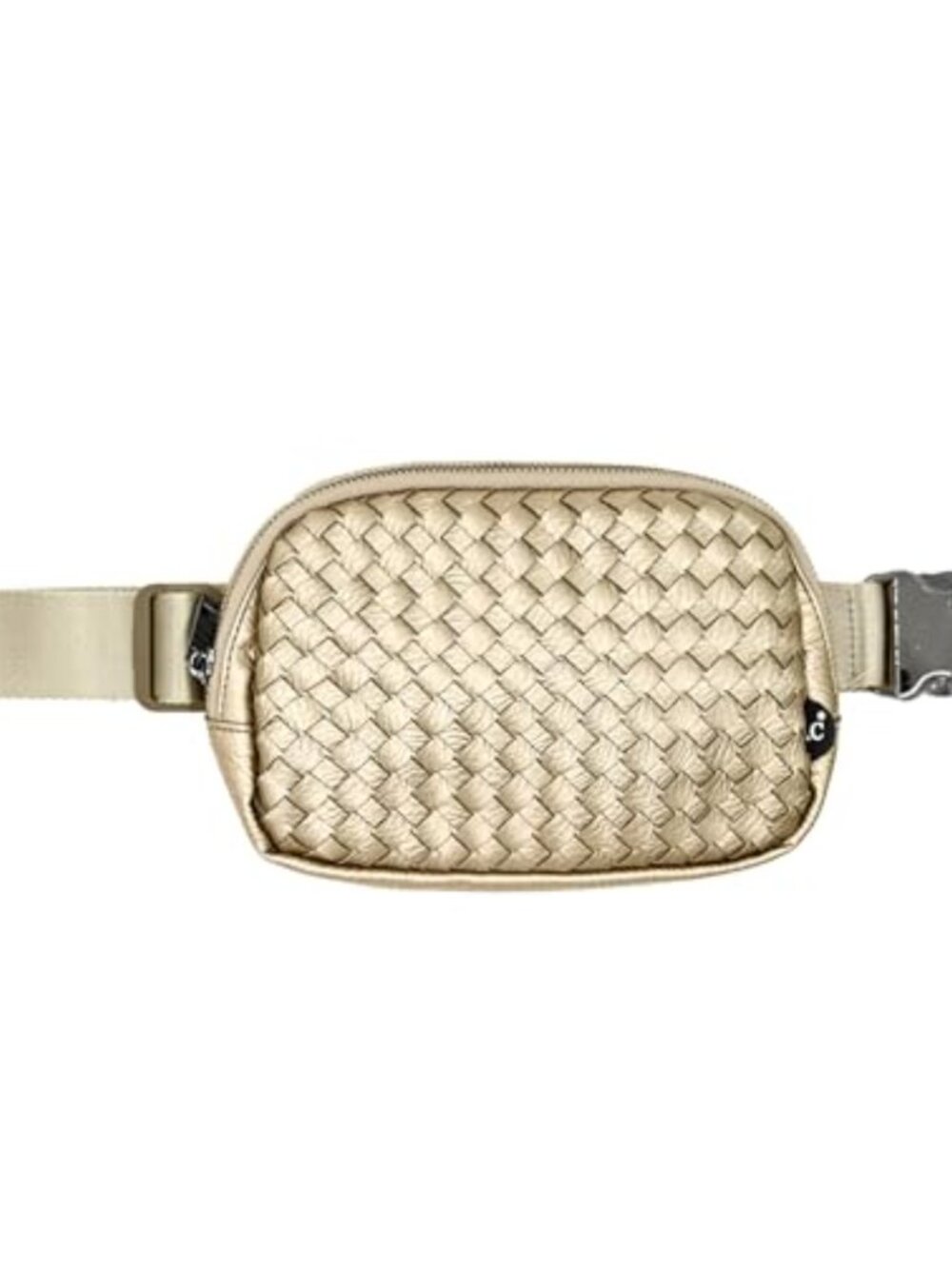 Quilted Vegan Leather Woven Belt Bag Fanny Pack Crossbody Waist Bag Adjustable